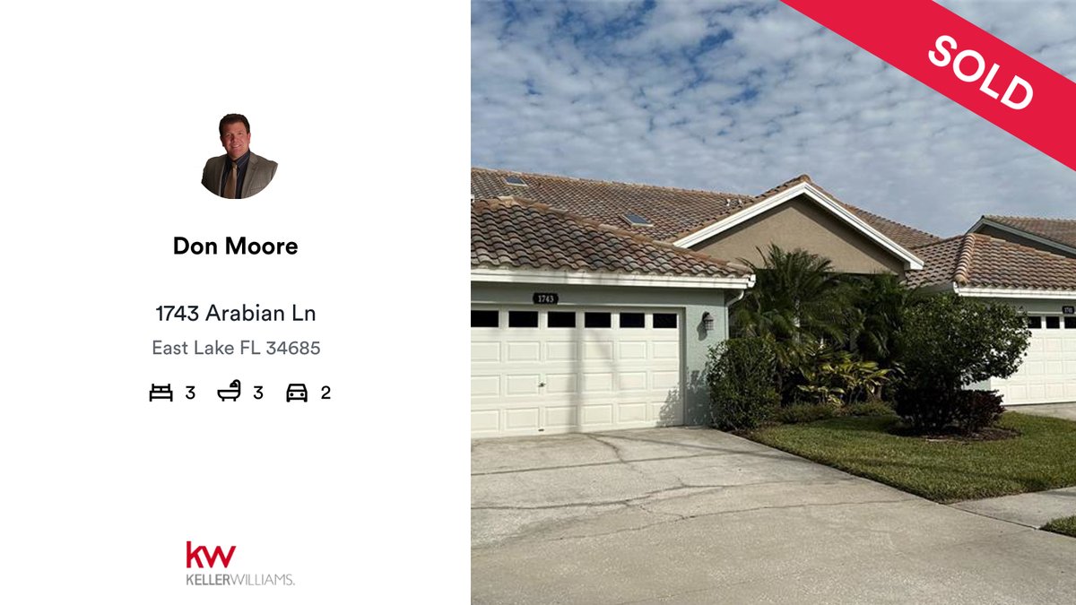 🛌 3 🛀 3 🚘 2
📍 1743 Arabian Ln, East Lake, FL, 34685

My latest sale on RateMyAgent.
Fl SL3217193
rma.reviews/saxhnk6bv1c7

...
#ratemyagent #realestate #KELLER_WILLIAMS_REALTY_PALM_H