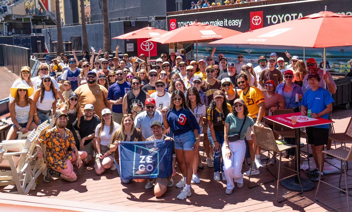 Zego (@go_zego) on Twitter photo Keeping the tradition alive! ā¾ļø Our San Diego Zegonauts had a great time soaking up the sun at last weekās <a href="/Padres/">San Diego Padres</a> game. Here's a snapshot of the crew enjoying a well-deserved day out (and win!) at beautiful Petco Park.
#gozego #companyculture #teamculture #teambonding Keeping the tradition alive! ā¾ļø Our San Diego Zegonauts had a great time soaking up the sun at last weekās <a href="/Padres/">San Diego Padres</a> game. Here's a snapshot of the crew enjoying a well-deserved day out (and win!) at beautiful Petco Park.
#gozego #companyculture #teamculture #teambonding