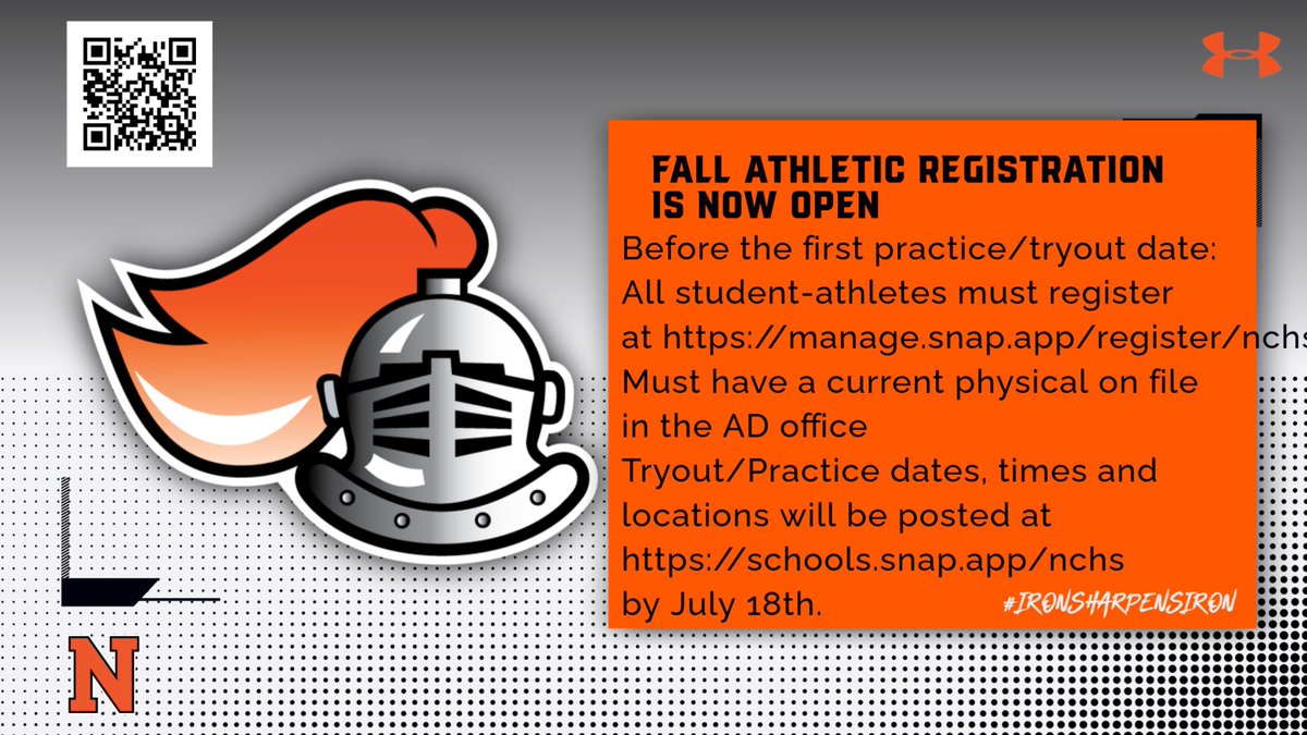 IRON_ATHLETICS1's tweet image. Fall athletic registration is now open!