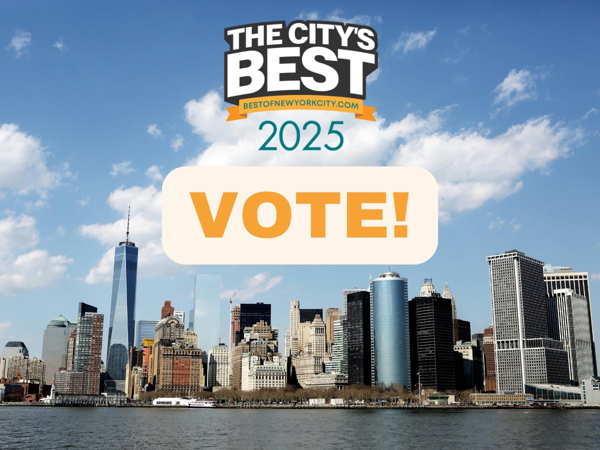 bestofthenyc's tweet photo. The City's Best 2025 competition is heating up! Now is the time to VOTE for your favorite businesses in the BEST OF THE CITY 2025 CONTEST! 🗳️☑️

The City's Best 2025 program has grown to be a coveted award for the best businesses in Manhattan.

https://t.co/zLW1PBDYFb https://t.co/te2pYWQQ5x