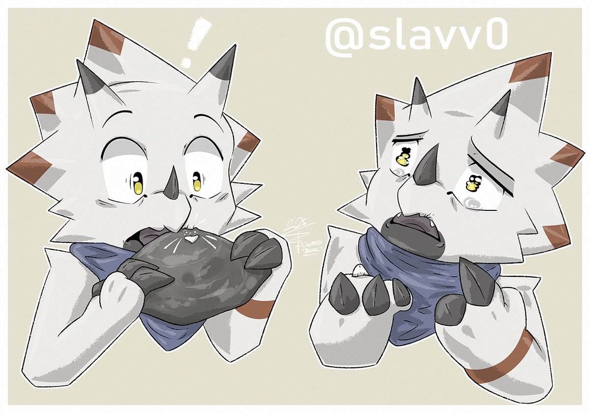 slavv0's tweet image. 'Chipped Beak'
Chomping on everything isn't always a good idea, Gammamon.
#γ¬γ³γγ’γ³