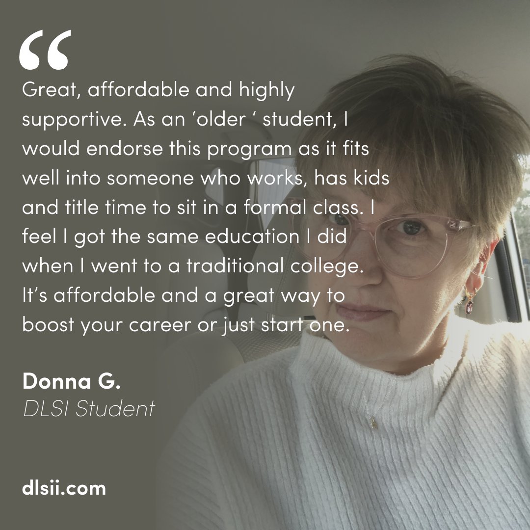 DLSII's tweet photo. Thank you, Donna, for your comments regarding earning college credits 100% online with Distance Learning Systems™.

To learn more about affordable, accelerated online degree programs, call 888-955-3276 or schedule a demo at https://t.co/aBXFH8Ldgr. https://t.co/HssebypxQY