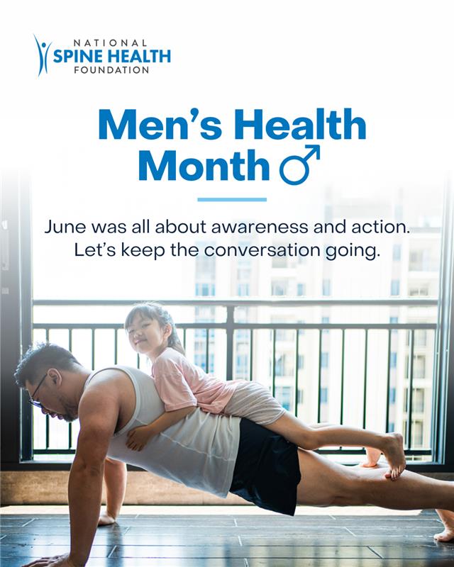 SpineHealthFdn's tweet image. 💙June may be over, but our commitment to men’s health isn’t. Osteoporosis in men is too often overlooked — together, we can break the stigma and build stronger bones for a stronger future. Let’s keep the conversation going.
👉 Learn more at spinehealth.org…