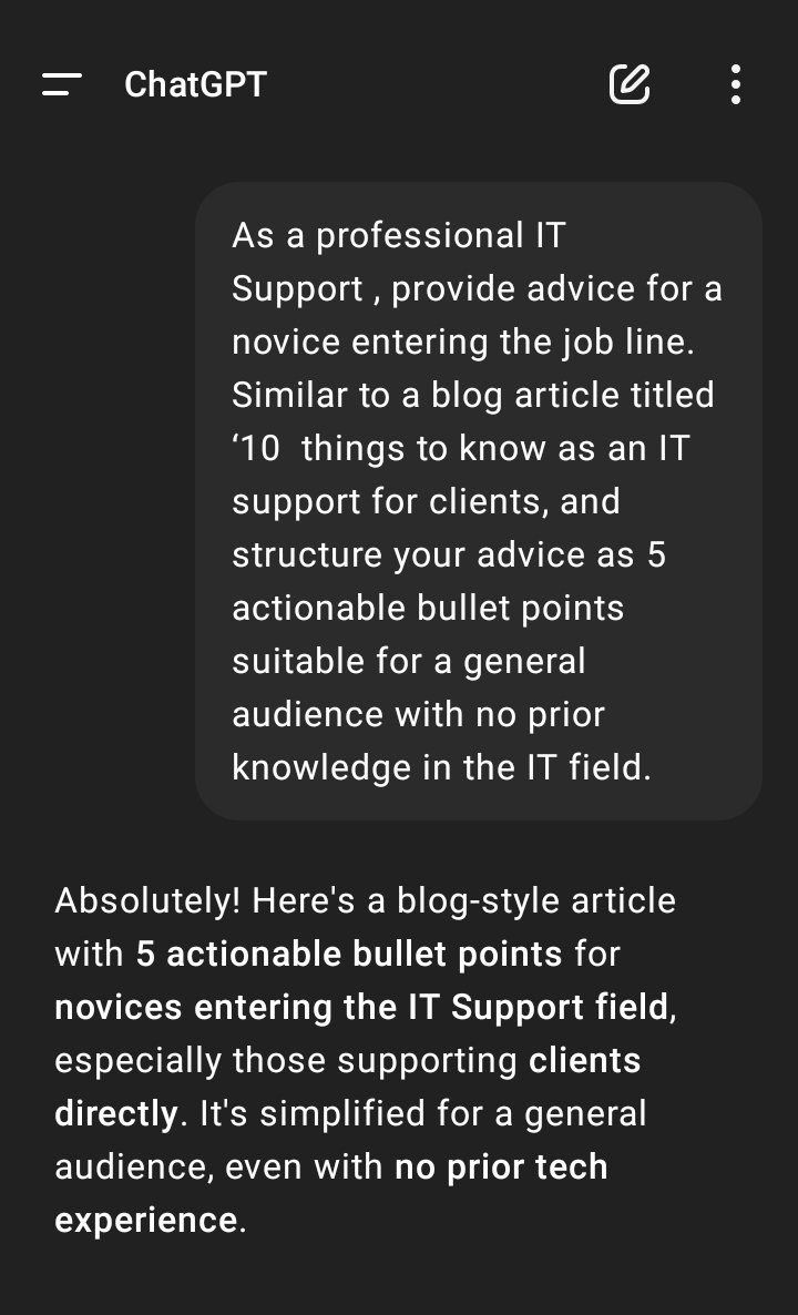 khonpham7's tweet photo. #ALX_AISK @lowercase_life @kalibetre @jbarbier

Using Al Chat App (ChatGPT) to demonstrate prompting techniques learnt from @alx_africa https://t.co/wOv4nvqMq6