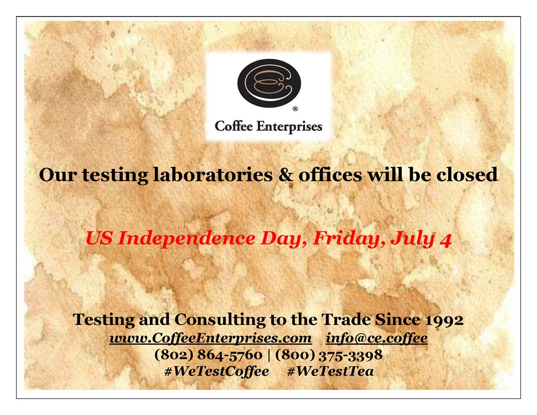 #July4 #WeTestCoffee #WeTestTea #KnowYourBean #TestYourLeaf