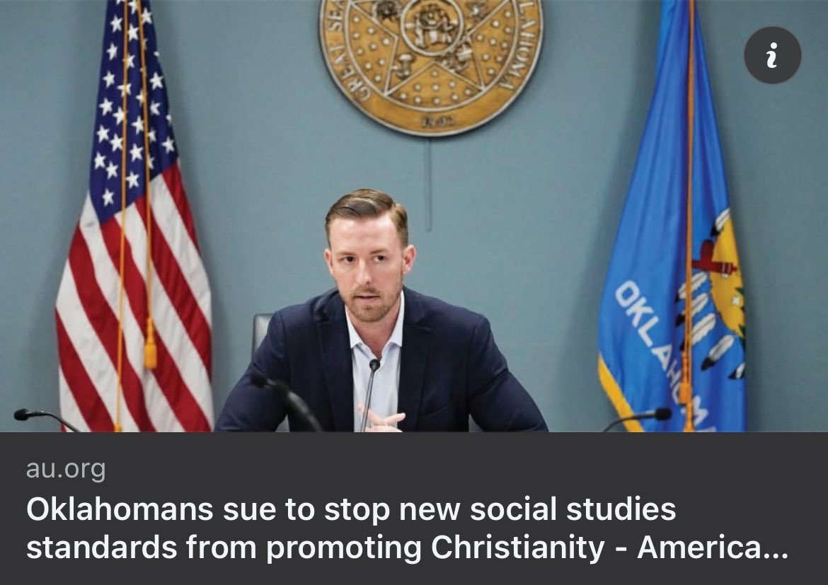 Another lawsuit &amp; this one was entirely preventable (they all are if we would’ve impeached this incompetent clown) as we could’ve/should’ve disapproved the flawed standards (counted 40 times where a Bible may be needed). HATED that we punted our responsibility. 😡 

🧵 1/2