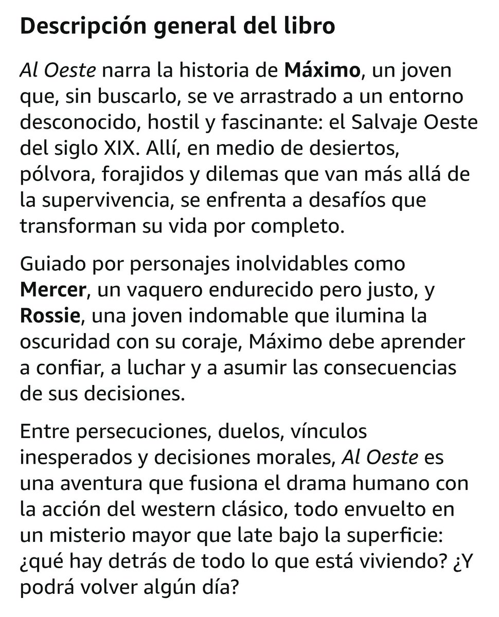 ElViajeDeMax's tweet image. Última HORA de promoción para adquirir el libro digital GRATIS!
El Viaje de Máx: Al Oeste
amzn.eu/d/6PQVjFI
#libro #lectura #lectura2025 #literatura #ebook #ebooks #ficcion #libros