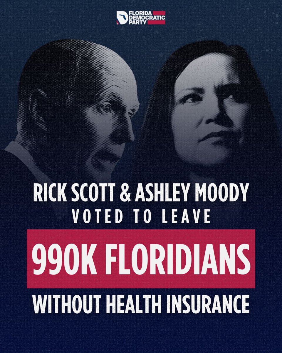 Florida’s Republican Senators Rick Scott and Ashley Moody voted to advance Trump’s cruel budget bill. They chose billionaires over working families.

Floridians will remember their betrayal come midterms.