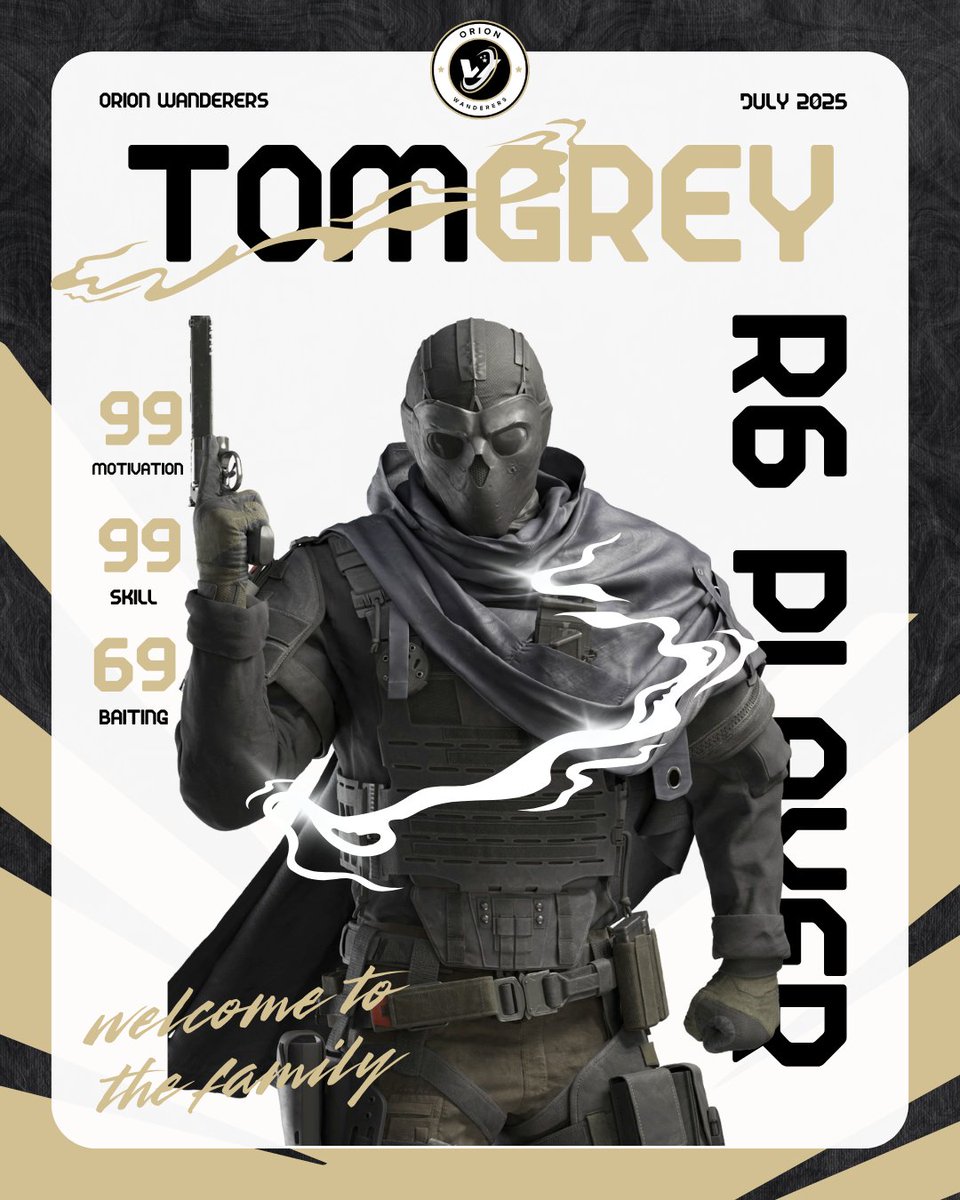 📢 ANNOUNCEMENT TIME

Our R6 roster is now updated and ready for the upcoming challenges and tournaments in 2025.

Please give a warm welcome to our newest player: <a href="/TomGreyR6S/">TomGrey</a> 🔥

We’d also like to thank <a href="/weather_r6/">WeathEr</a> for everything, we wish you all the best in the future! 

Hope