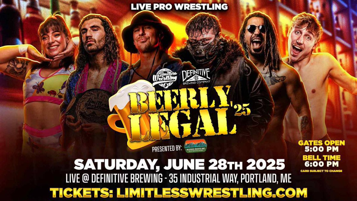 IWTV (@indiewrestling) on Twitter photo Now On Demand
<a href="/LWMaine/">Limitless Wrestling</a> #BeerlyLegal
<a href="/ChanThomasPro/">World Class Channing Thomas</a> v <a href="/the_gnomie/">Gabby Forza</a>
<a href="/bearbronsonBC/">Bear Bronson</a> v <a href="/ThePrizeCityOG/">The Prize Alec Price</a>
<a href="/PerfectAaron1/">Aaron Rourke🏳️🌈</a> v <a href="/zak_patterson_w/">Zak Patterson</a>
<a href="/alternative_ag/">Anthony Greene アンソニー・グリーン</a> v <a href="/ThaReal_DC/">“Da Big BOOFA” Dezmond Cole🌟🔥</a>
<a href="/milomirra_/">“Pogo” Milo Mirra</a> v <a href="/HeIsAGGRO/">RŌ</a>
+ <a href="/SeabassFinn/">Seabass Finn</a> <a href="/smokeshow_ricky/">Ricky Smokes</a> <a href="/bradbay1or/">Brad Baylor</a> & more!
independentwrestling.tv/player/Jdv1noG… Now On Demand
<a href="/LWMaine/">Limitless Wrestling</a> #BeerlyLegal
<a href="/ChanThomasPro/">World Class Channing Thomas</a> v <a href="/the_gnomie/">Gabby Forza</a>
<a href="/bearbronsonBC/">Bear Bronson</a> v <a href="/ThePrizeCityOG/">The Prize Alec Price</a>
<a href="/PerfectAaron1/">Aaron Rourke🏳️🌈</a> v <a href="/zak_patterson_w/">Zak Patterson</a>
<a href="/alternative_ag/">Anthony Greene アンソニー・グリーン</a> v <a href="/ThaReal_DC/">“Da Big BOOFA” Dezmond Cole🌟🔥</a>
<a href="/milomirra_/">“Pogo” Milo Mirra</a> v <a href="/HeIsAGGRO/">RŌ</a>
+ <a href="/SeabassFinn/">Seabass Finn</a> <a href="/smokeshow_ricky/">Ricky Smokes</a> <a href="/bradbay1or/">Brad Baylor</a> & more!
independentwrestling.tv/player/Jdv1noG…