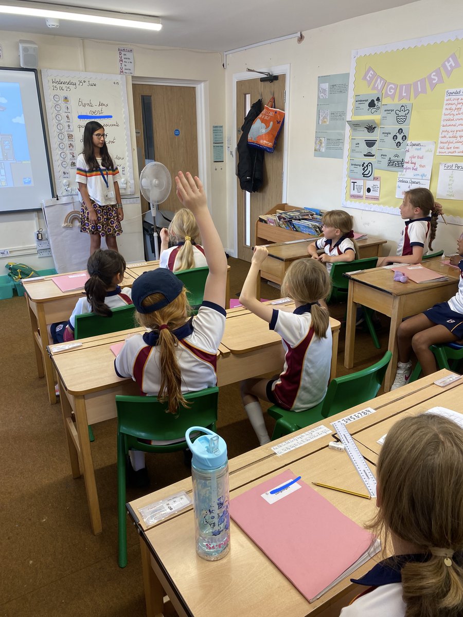 We were so lucky to have a French visitor in our Year 3 MFL lesson last week. She confidently took on the role of teacher, answering questions and helping the children with their work. Merci beaucoup!