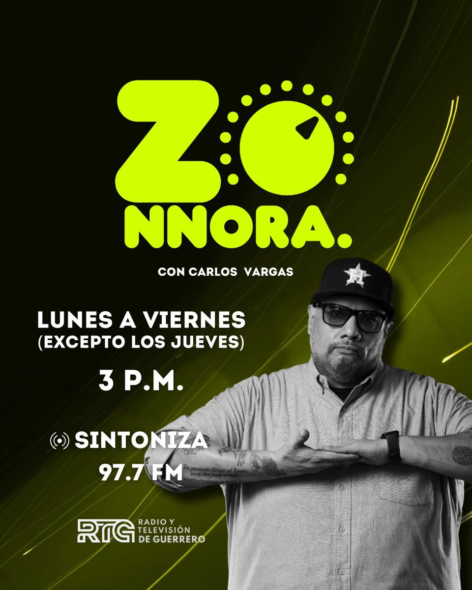 ¡Ya estamos #ALAIRE! 🎙️
97.7FM RTG ACAPULCO y en linea rtg.com.mx