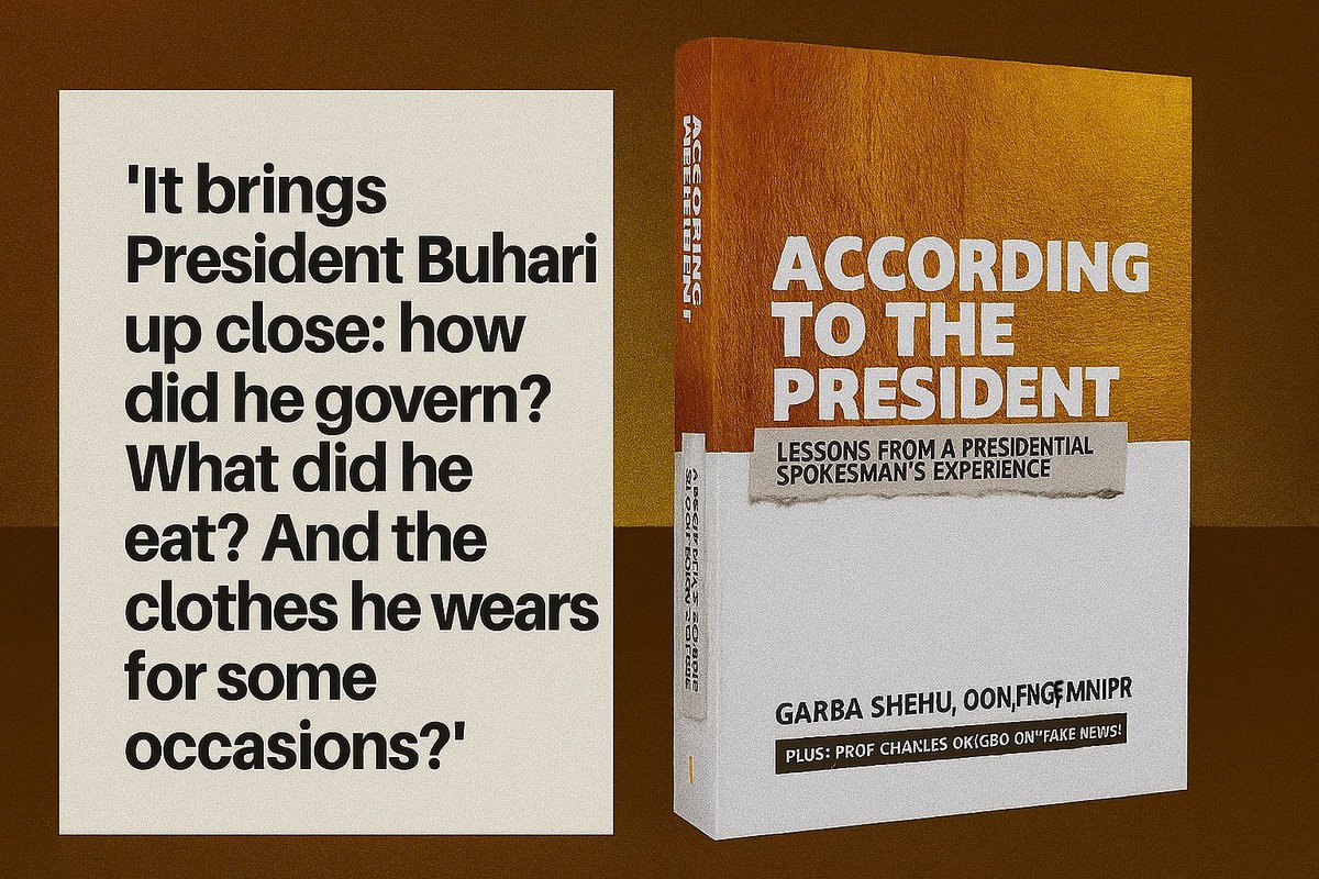 AccordingTTP's tweet photo. This book #AccordingToThePresident brings former President Buhari up close: how did he govern? What did he eat? And the clothes he wears for some occasions? â @GarShehu https://t.co/uRh6vU5wrp