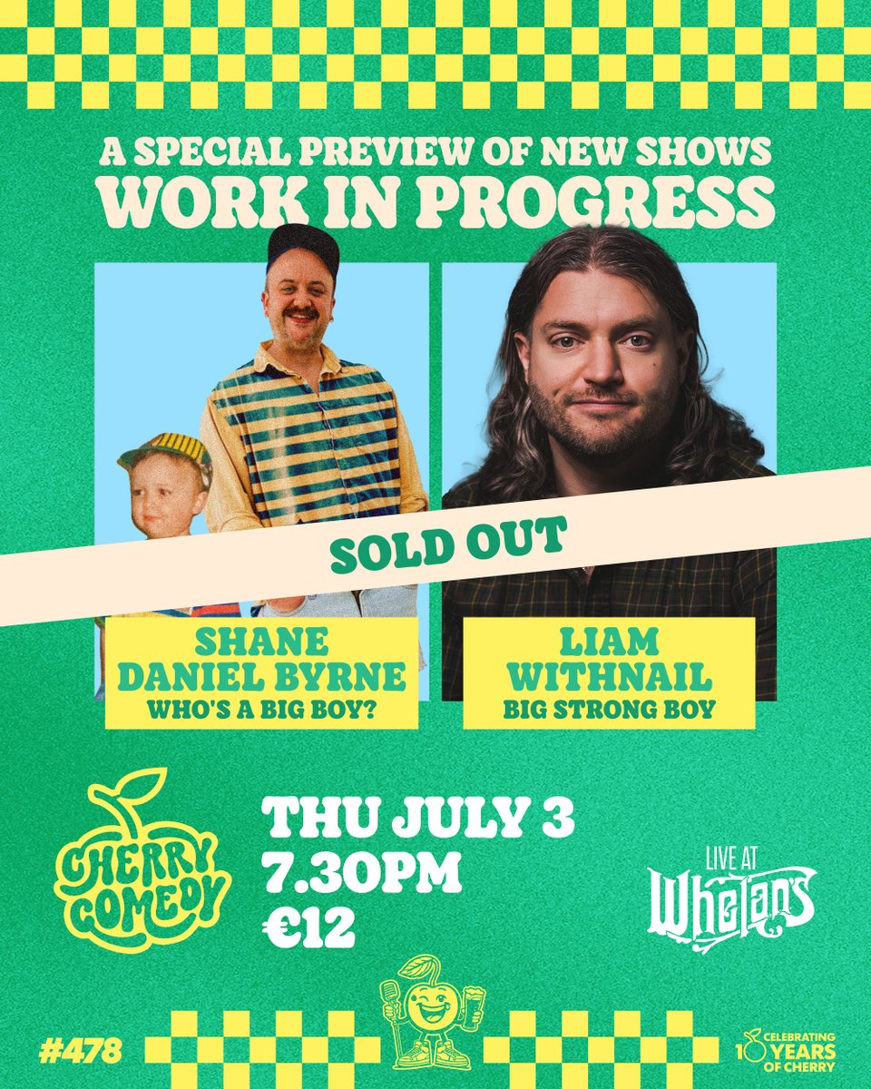 CherryComedy's tweet image. π« SOLD OUT π«
That's the next two shows gone in advance but don't worry, we've a fun one coming up next on July 17th... π