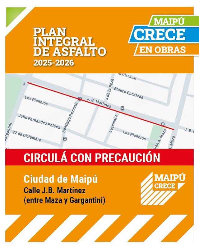 🔹Trabajamos para mejorar las calles de nuestro departamento. 🔹