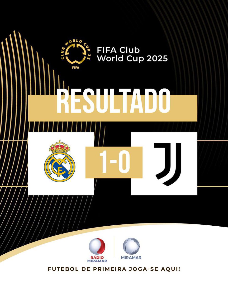 ⚽ Real Madrid 1–0 Juventus

Num duelo táctico de alto nível, o Real Madrid garantiu a vitória por 1–0 sobre a Juventus, graças a um cabeceamento certeiro de Gonzalo García aos 54’. Apesar do domínio de posse e das chegadas aos 30% do campo rival, foi o tiro de canto e a frieza