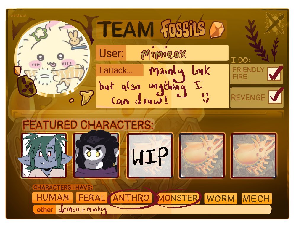 MY 2ND YEAR ON ART FIGHT WOO!!
artfight.net/~mimieax
gonna have a busy month but I’ll make sure to revenge this year💪