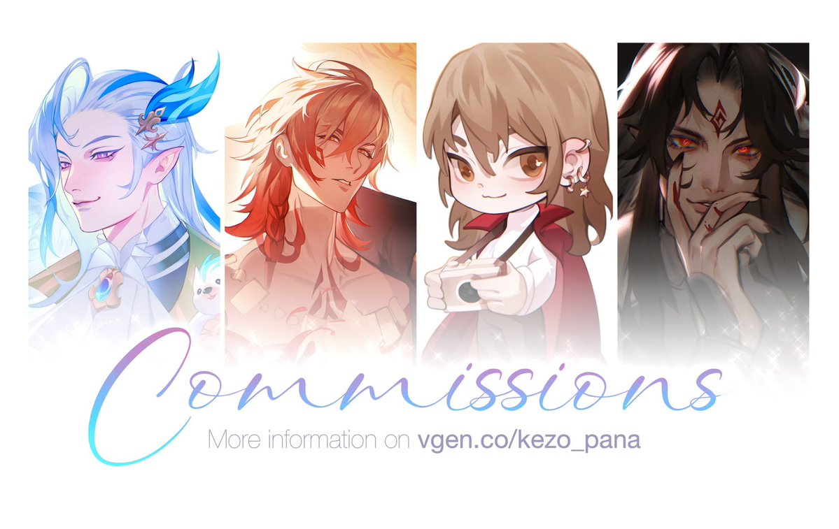 kezo_pana's tweet image. β€ πΎππππππππππ β₯ | Just updating my comms banner |
Reminder that my commissions are open on π vgen.co/kezo_pana
You can help me a lot by sharingβ¨
#commissionopens #VGenOpen