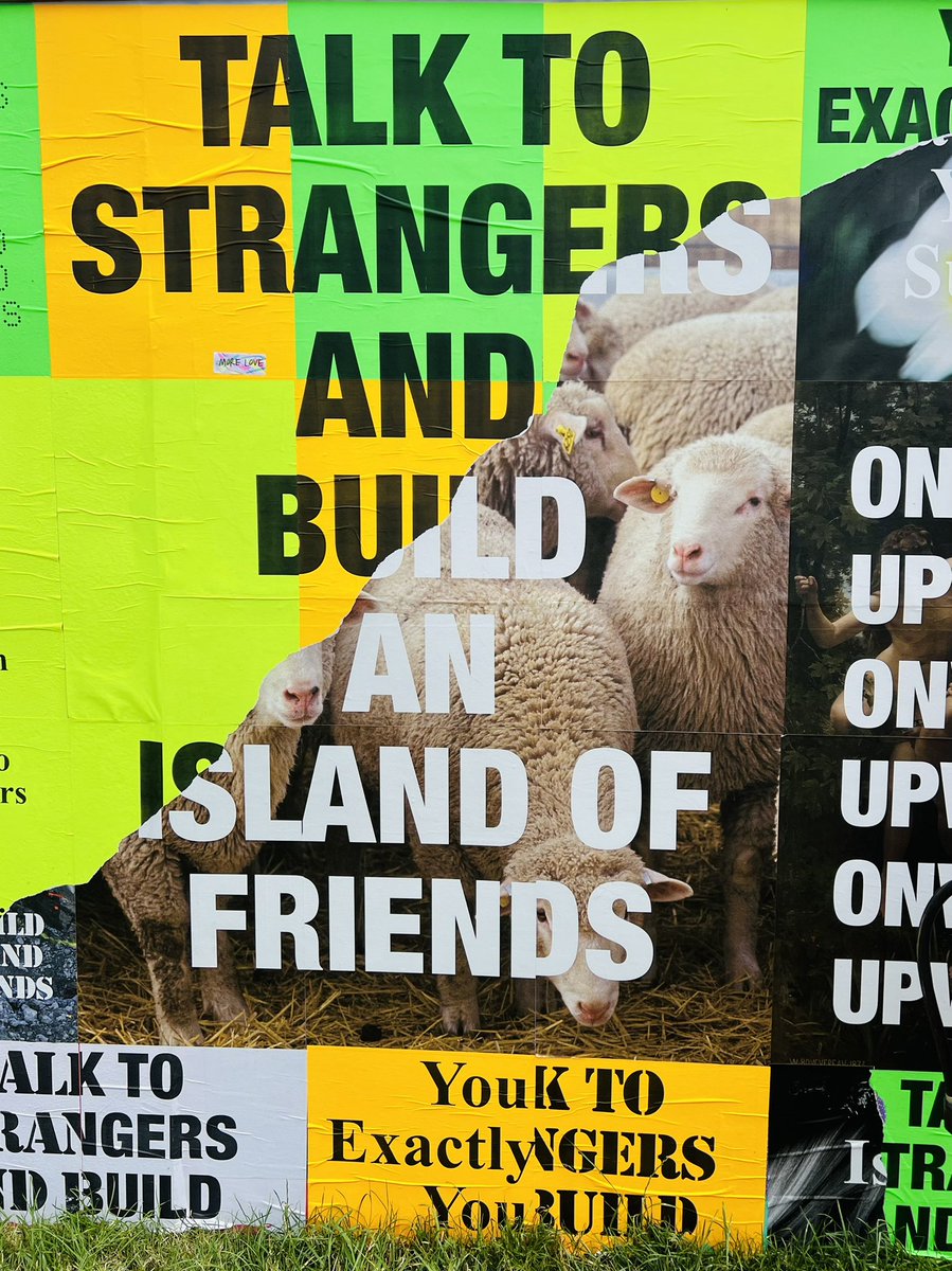 Talk to strangers and build and island of friends #Glastonbury2025 #bestplaceonearth