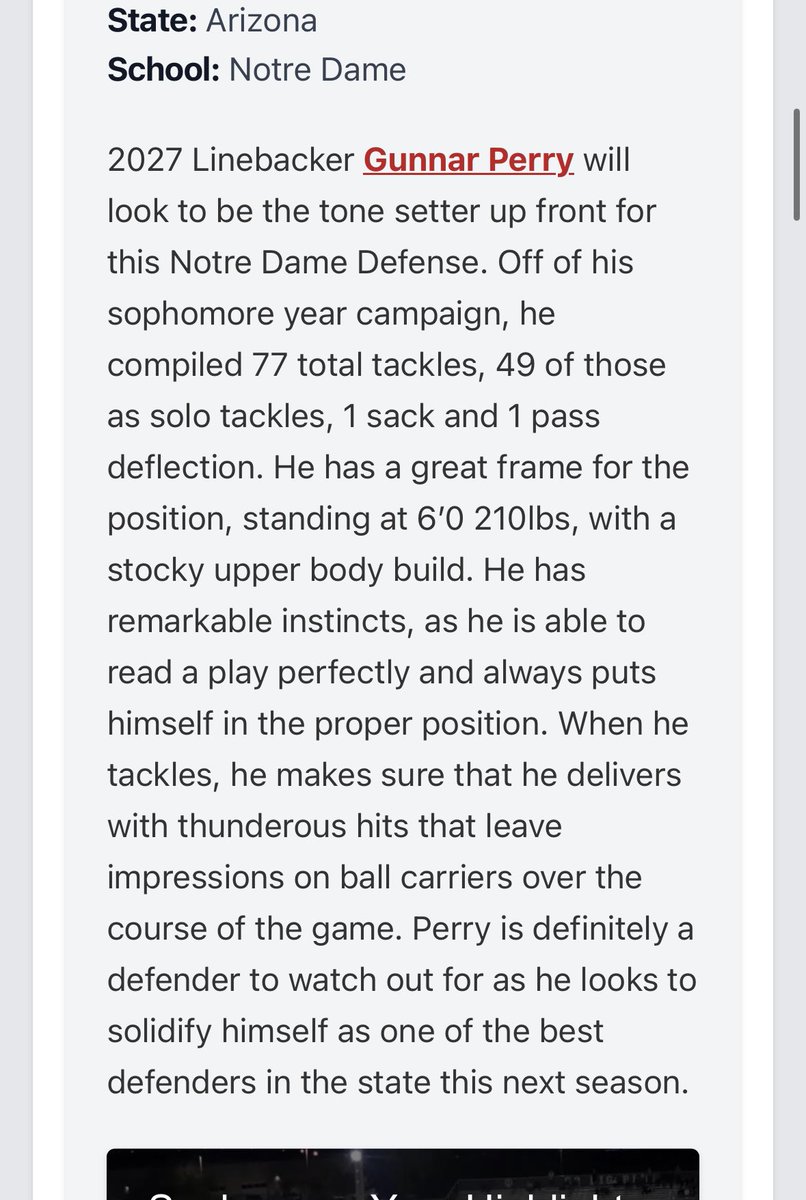 Gunnar Perry (@gunnar_perry44) on Twitter photo Thank you <a href="/HoganMiller3/">Hogan Miller</a> and <a href="/PrepRedzoneAZ/">Prep Redzone Arizona</a> for the write up! Excited for this upcoming season!
<a href="/PeteKnow_/">PeteKnow</a> <a href="/JUSTCHILLY/">Just Chilly</a> <a href="/CodyTCameron/">Cody Cameron</a> <a href="/NDPScottsdale/">Notre Dame Preparatory Football / Scottsdale, AZ</a> Thank you <a href="/HoganMiller3/">Hogan Miller</a> and <a href="/PrepRedzoneAZ/">Prep Redzone Arizona</a> for the write up! Excited for this upcoming season!
<a href="/PeteKnow_/">PeteKnow</a> <a href="/JUSTCHILLY/">Just Chilly</a> <a href="/CodyTCameron/">Cody Cameron</a> <a href="/NDPScottsdale/">Notre Dame Preparatory Football / Scottsdale, AZ</a>