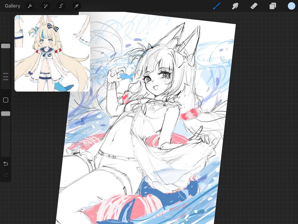 hikerumin's tweet image. sketch ！！！🐟
#sabart