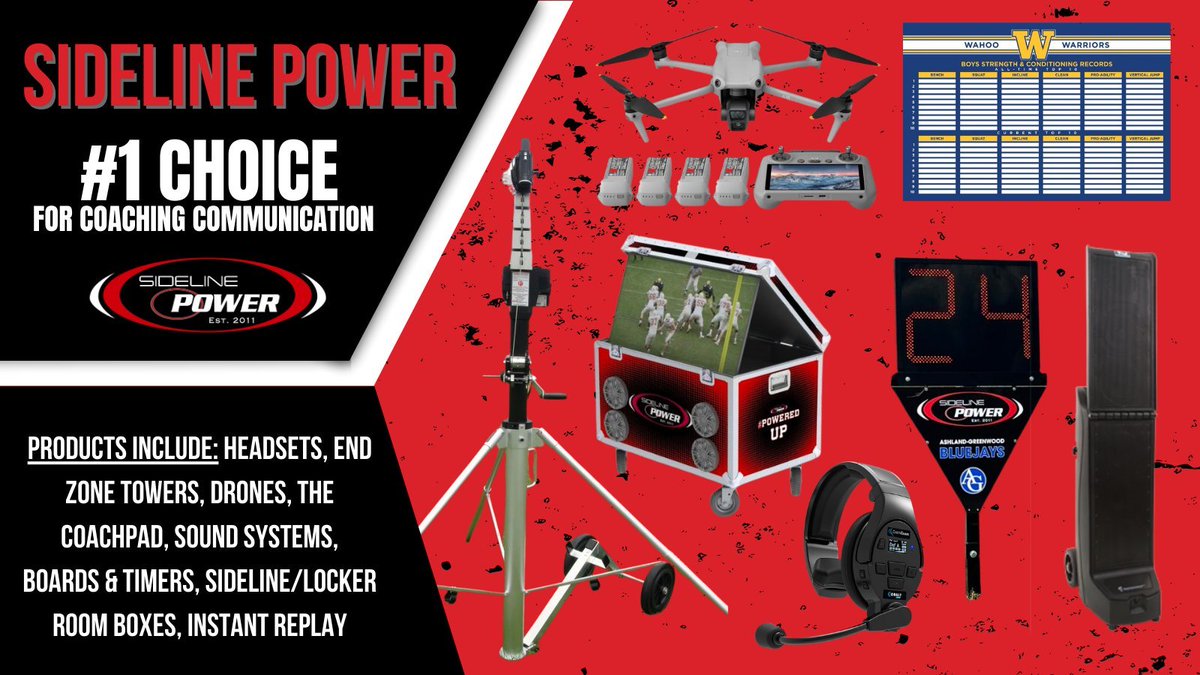 #TXHSFBCHAT🏈 (@txhsfbchat) on Twitter photo Every coach needs a ONE STOP SHOP for their tech!
<a href="/SidelinePower/">Sideline Power® 🏈</a> has you covered and will get you #PoweredUp!
Find it all right here ➡️ sidelinepower.com #TXHSFBCHAT Every coach needs a ONE STOP SHOP for their tech!
<a href="/SidelinePower/">Sideline Power® 🏈</a> has you covered and will get you #PoweredUp!
Find it all right here ➡️ sidelinepower.com #TXHSFBCHAT