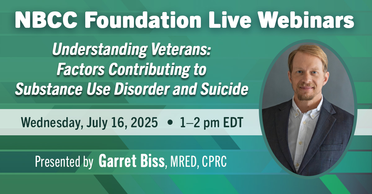 Don't miss our next free webinar on Wednesday, July 16, from 1–2 pm EDT. Earn 1 continuing education clock hour for attending! Register at nbccf.org/webinars/upcom….

Visit academy.cce-global.org to see our library of archived webinars and other continuing education opportunities.