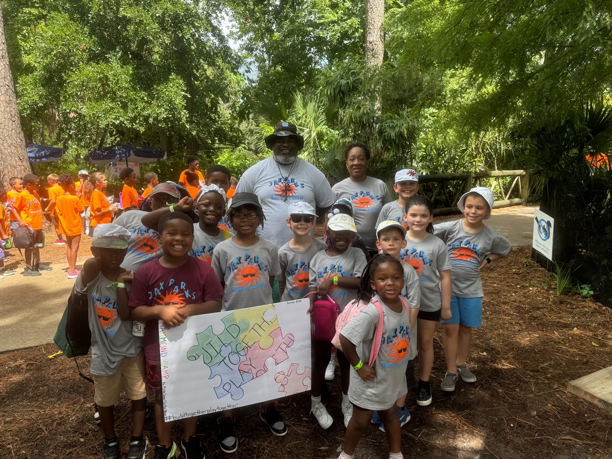 JaxParks (@jaxparks) on Twitter photo Our campers are excited to join in the celebration of National #ParkandRecreationMonth! They kicked things off with creativity - crafting their own festive sign - paused just long enough for a group photo at the <a href="/jacksonvillezoo/">Jacksonville Zoo and Gardens</a> before heading off to explore all the wild fun. 🐵 Our campers are excited to join in the celebration of National #ParkandRecreationMonth! They kicked things off with creativity - crafting their own festive sign - paused just long enough for a group photo at the <a href="/jacksonvillezoo/">Jacksonville Zoo and Gardens</a> before heading off to explore all the wild fun. 🐵