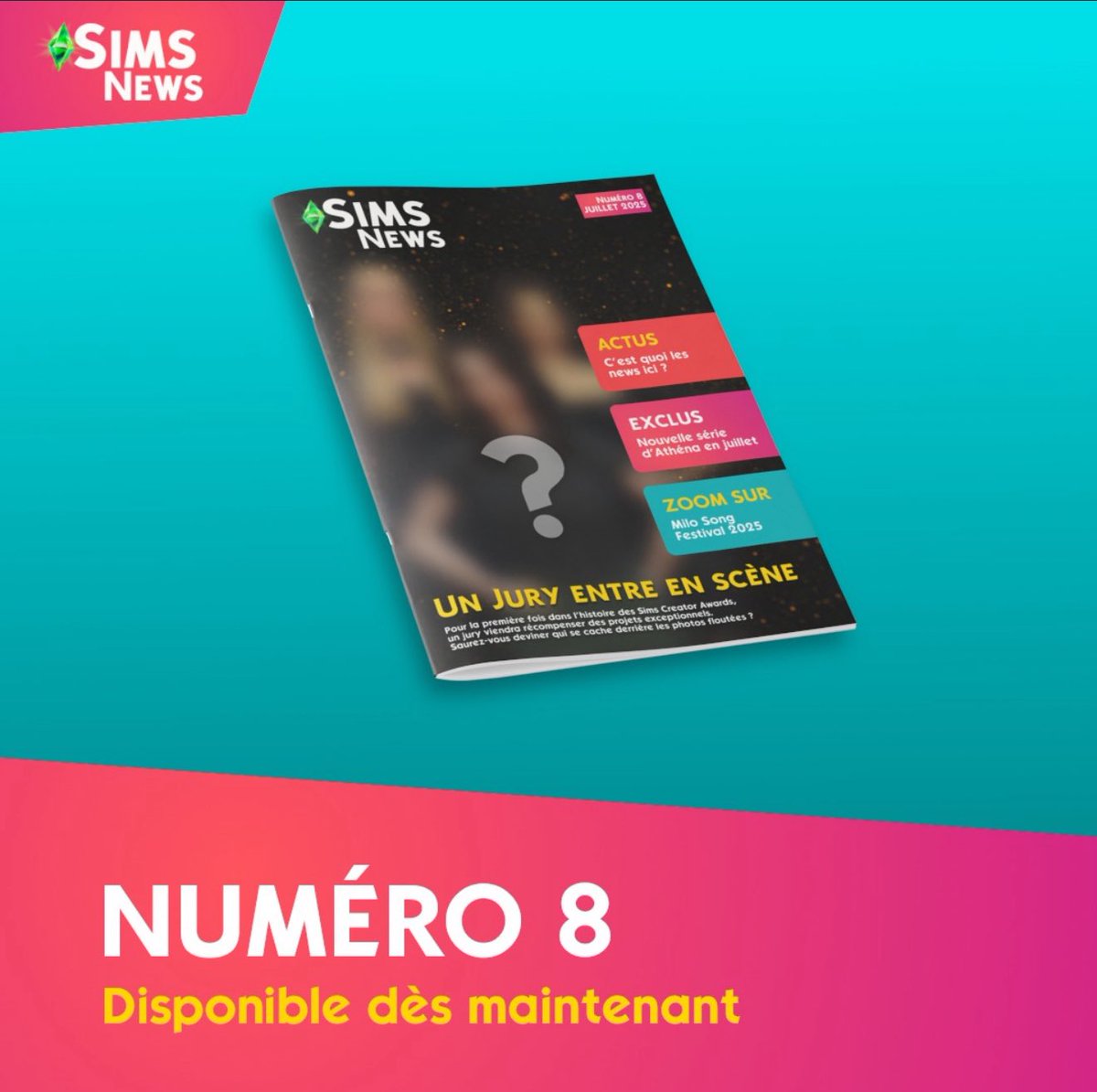 IL EST LÀ ! Le numéro 8 de Sims News vient tout juste de sortir ! 📰✨

Au programme :
🌟 Des créateurs et créatrices à l'honneur
🎬 Des séries Sims qui vont te scotcher

milostudiofr.wixsite.com/milostudio/mag…

#SimsNews #MagazineSims #sims4