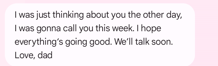 faeryblooded's tweet image. The way my dad texts me is so sweet 🥹