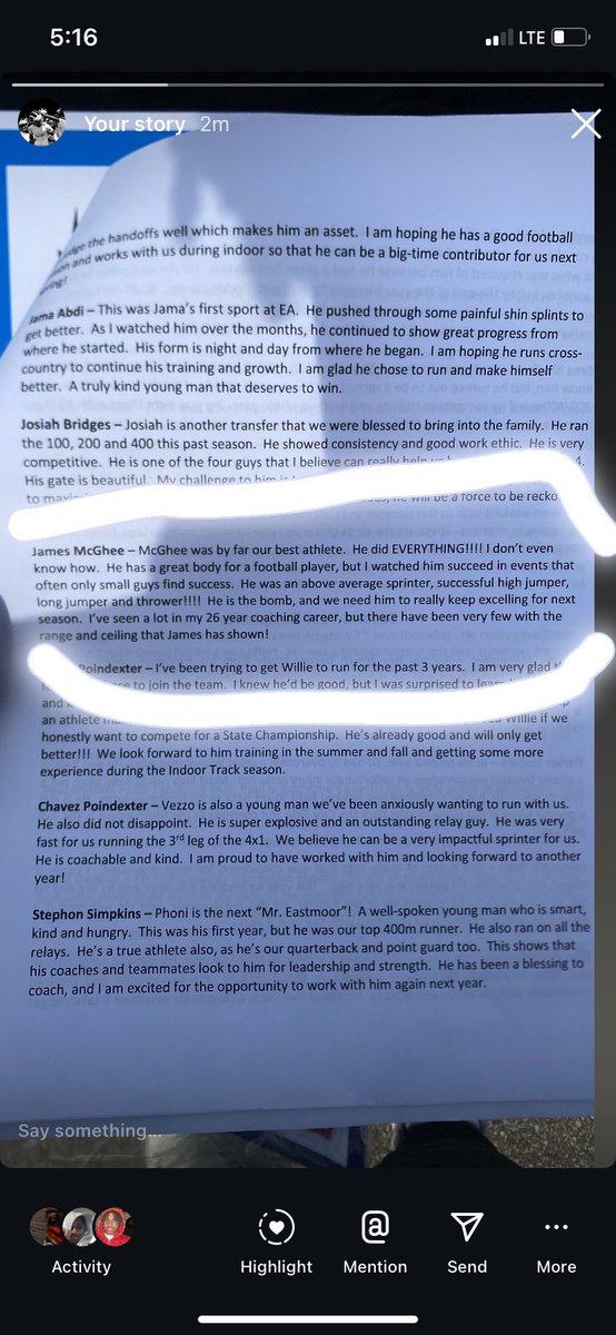 Appreciate my track write up for my first track season from my coach only gonna get better from here!