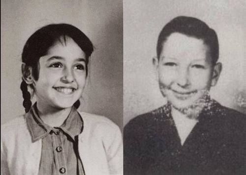 sometimes i think of these side by side pics of joan baez and bob dylan as kids and laugh out loud. sweet angel girl and some kind of aquatic creature of sorts