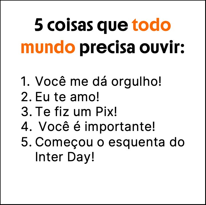 E aí, qual seria a 6ª frase? Conta pra gente nos comentários! 👀 #InterDay