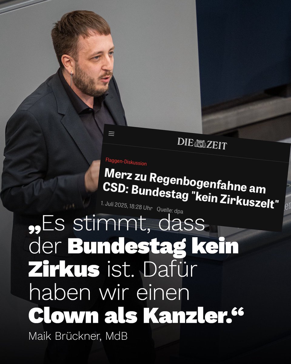 Die CDU versucht schon wieder auf dem Rücken der Communities Applaus am rechten Rand abzugreifen und braucht sich nicht zu wundern, wenn ihr neuerlicher Konfrontationskurs auf den kommenden CSDs ein entsprechendes Echo hervorruft. #merz