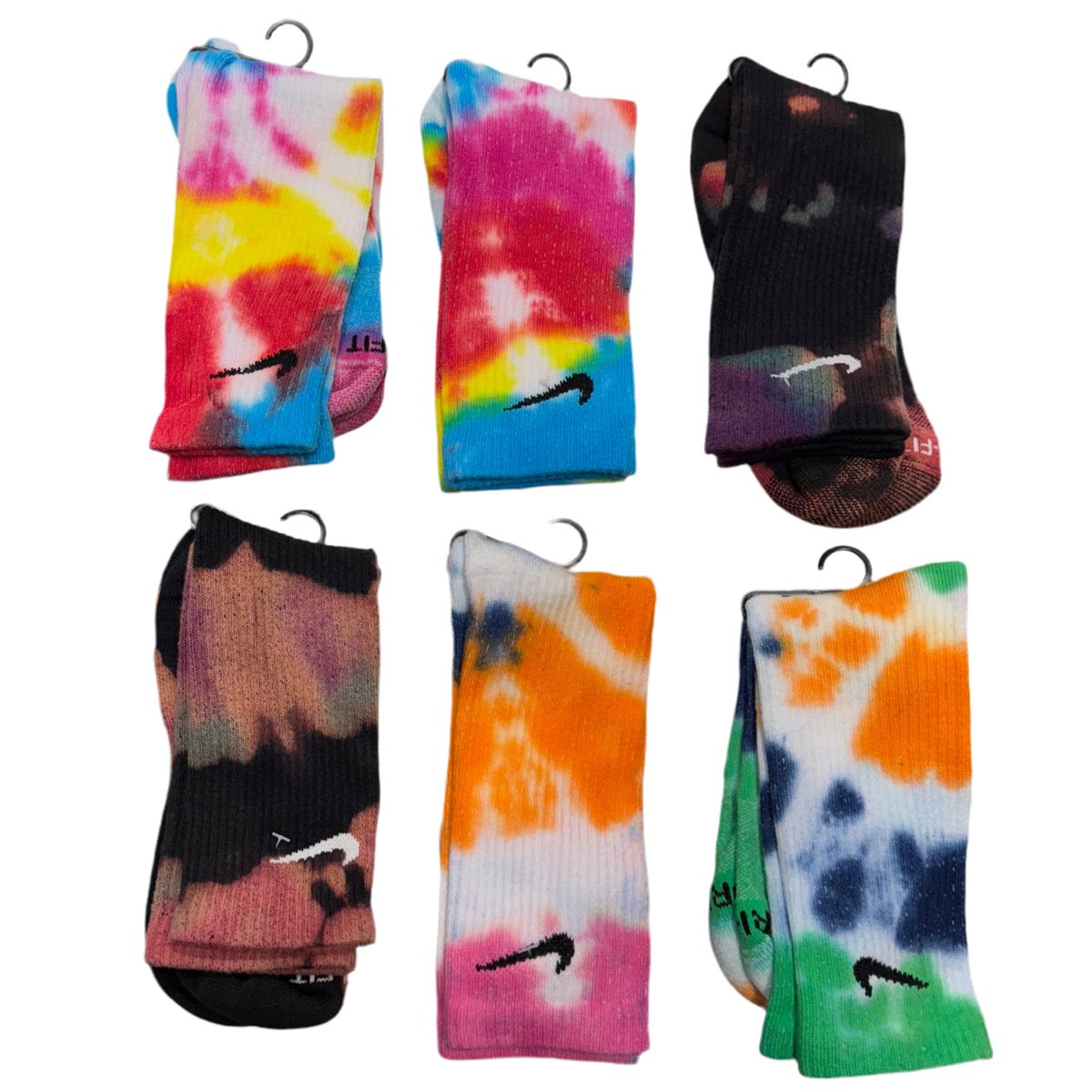 If you’re in the mood to #shoplocal one of our friends in town just tie-dyed a bunch of socks for us. $20/pair. Available at the shop and online: backtothebasket.com/products/nike-… ☮️ #ripcity