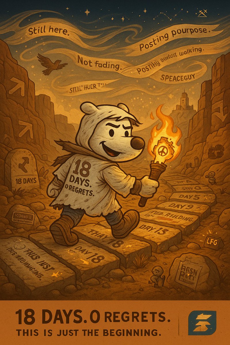 SolPeaceguy's tweet image. 18 days strong. Still posting. Still building.
Peace isn’t just the mission — it’s the momentum.
While others fade, we rise with purpose.
This is just the beginning.

$PEACEGUY won’t stop. Ever.
#PEACEGUY 🌍🕊️