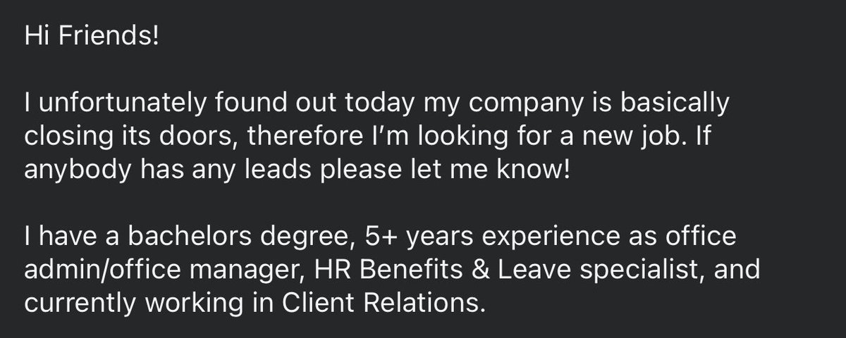 Hey guys! I have a friend who’s looking for full time remote work…please message me if you know of anything available 😊