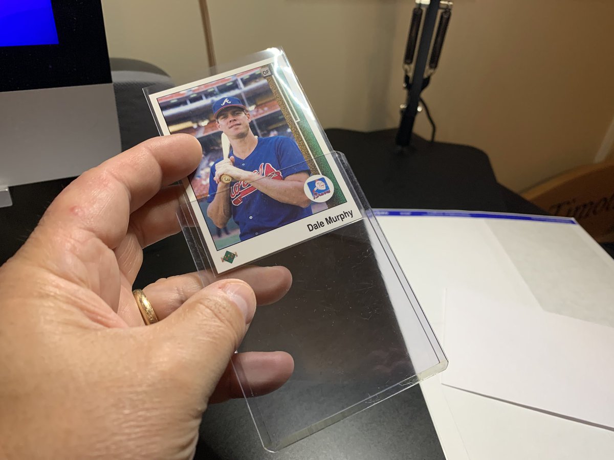 SKSportsCards's tweet photo. @EelWayne @CardPurchaser I use sleeve inserted into a top loader. Up to 4 of those stacked &amp; sealed flat into a 4.5 x 5 7/8” polypropylene (not ethylene) bag. Place in correct sized mailer w/a note.  Seal closed, packaging tape on seal &amp; top of mailer. Avery ship label in normal spot. 2-minute process. https://t.co/4hXEUvjn7I