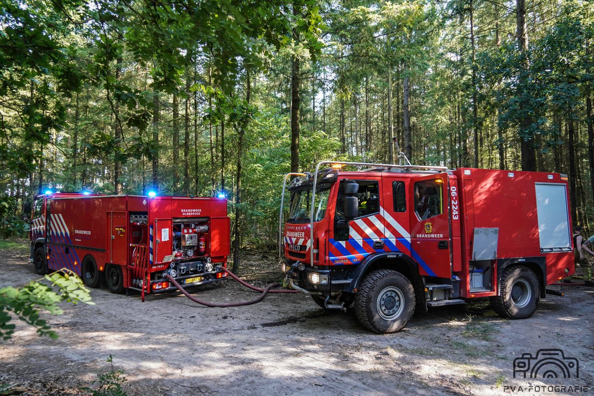 Bosbrand in Zwolse bos Heerde