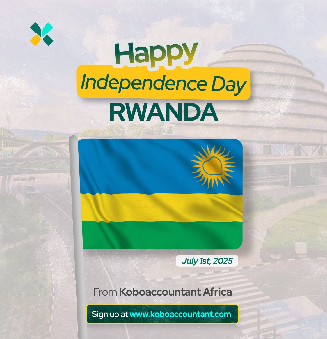 🇷🇼 Happy Independence Day, Rwanda!
63 years of resilience, progress, and purpose.
Your story inspires us—and we’re proud to be part of the journey.
Here’s to freedom, growth, and the future ahead.
#RwandaAt63 #IndependenceDay #Koboaccountant #FinanceForAfrica #RwandaRising