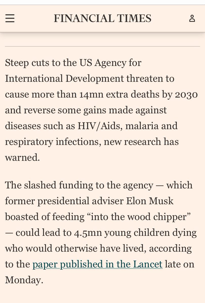 Fourteen million deaths.

Remember this next time a Republican says they’re “pro life”

ft.com/content/945a03…