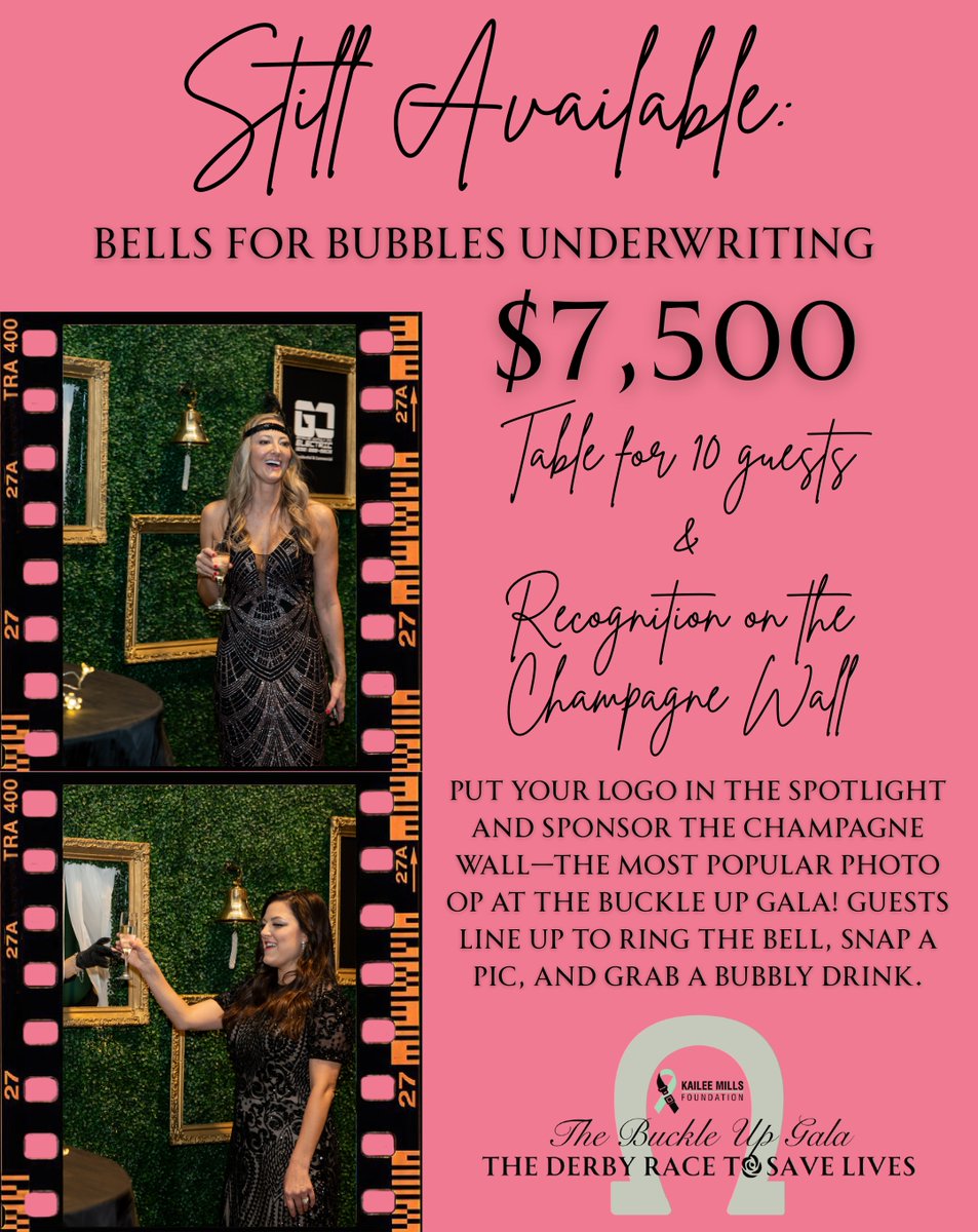 🎉 The countdown is ON! Just 4 months until the Kailee Mills Foundation Buckle Up Gala- an unforgettable evening of purpose, passion, and impact. 💜

Mark your calendars and get ready to join us in your best derby fashion as we celebrate lives saved, honor lives lost, and fuel