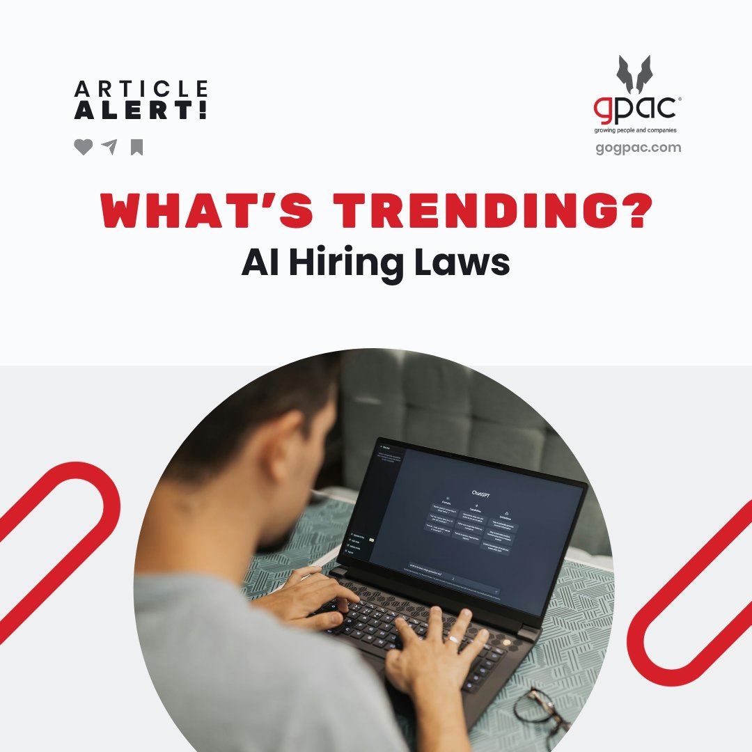 gpac (@gogpac) on Twitter photo 🚨Article alert!🚨What’s Trending: AI Hiring Laws
Read what experts and top publications have to say about the legal ramifications and pitfalls of AI.
➡️ gogpac.com/knowledge-cent…
#gogpac #gpac #AIinHiring #RecruitmentTech #HiringCompliance #TalentAcquisition #HRTrends 🚨Article alert!🚨What’s Trending: AI Hiring Laws
Read what experts and top publications have to say about the legal ramifications and pitfalls of AI.
➡️ gogpac.com/knowledge-cent…
#gogpac #gpac #AIinHiring #RecruitmentTech #HiringCompliance #TalentAcquisition #HRTrends