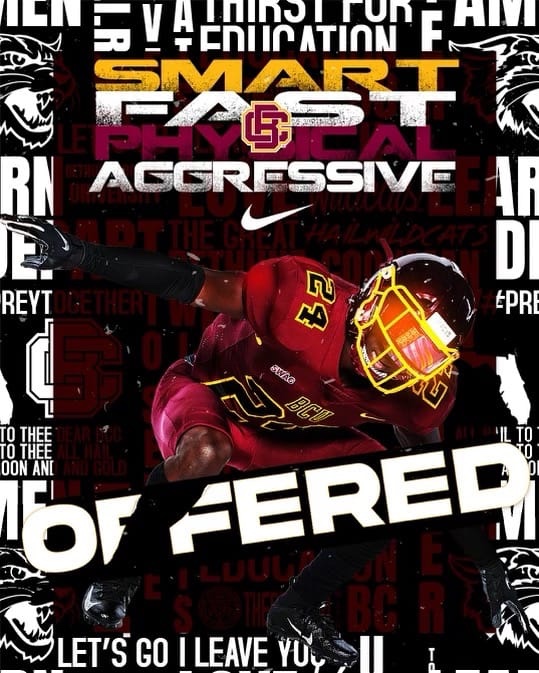Extremely blessed to receive another offer from Bethune-Cookman University! #AGTG 
<a href="/CoachWoodie/">Raymond Woodie Jr.</a> <a href="/CoachKTowb/">Keith Towbridge</a> <a href="/Coach_Wimbo/">Coach Wimbo</a> <a href="/BCUGridiron/">🏈 Bethune-Cookman Football</a> <a href="/CoachKen17/">Coach Johnson</a> <a href="/SFACoachMartin/">Coach Martin</a> <a href="/CoachRoyal63/">CoachRoyal</a> <a href="/coachcurtis42/">Coach Curtis</a> <a href="/ElevateExposure/">Elevate Athlete Exposure</a> <a href="/5StarFBRecruits/">5 Star Football Recruiting</a> <a href="/247recruiting/">247Sports Recruiting</a> <a href="/RealNews102/">Drew Johnson</a> <a href="/PrepRedzoneFL/">Prep Redzone Florida</a>