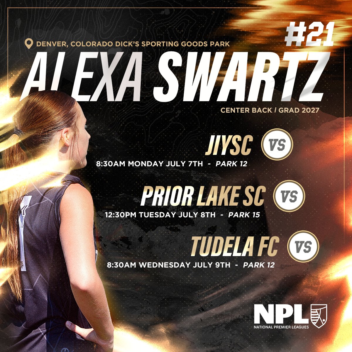 Alexa Swartz (@alexaswartz08) on Twitter photo Next up is <a href="/USClubSoccerNPL/">National Premier Leagues</a> nationals next week! Excited to see everyone in Denver! 🔥
<a href="/Storm08G/">Kernow Storm 08G</a>
<a href="/PrepSoccer/">Prep Soccer ⚽️</a>
<a href="/PrepSoccerTX/">Prep Soccer Texas</a>
<a href="/TheSoccerWire/">SoccerWire</a>
<a href="/ImYouthSoccer/">ECNL/GA/Recruiting/College Soccer</a>
<a href="/ImCollegeSoccer/">College Soccer Truth ™</a>
<a href="/TopDrawerSoccer/">TopDrawerSoccer</a>
@NCSASoccer
<a href="/SportPrepX/">SportPrepX</a>
<a href="/GMsportsmedia1/">GM Sports Media</a> Next up is <a href="/USClubSoccerNPL/">National Premier Leagues</a> nationals next week! Excited to see everyone in Denver! 🔥
<a href="/Storm08G/">Kernow Storm 08G</a>
<a href="/PrepSoccer/">Prep Soccer ⚽️</a>
<a href="/PrepSoccerTX/">Prep Soccer Texas</a>
<a href="/TheSoccerWire/">SoccerWire</a>
<a href="/ImYouthSoccer/">ECNL/GA/Recruiting/College Soccer</a>
<a href="/ImCollegeSoccer/">College Soccer Truth ™</a>
<a href="/TopDrawerSoccer/">TopDrawerSoccer</a>
@NCSASoccer
<a href="/SportPrepX/">SportPrepX</a>
<a href="/GMsportsmedia1/">GM Sports Media</a>