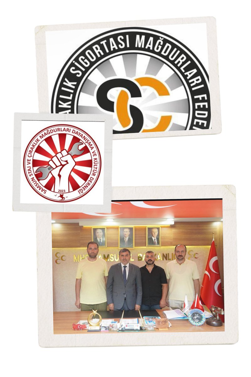 STAJ VE ÇIRAKLIK SİGORTASI MAĞDURLARI FEDERASYONU (@cirakstajfed) on Twitter photo Staj ve Çıraklık Sigortası Mağdurları Federasyonu olarak;
<a href="/MHP_Bilgi/">MHP</a>
<a href="/mhpsamsunil/">MHP Samsun İl Başkanlığı</a>
<a href="/burhanmucurmhp/">Burhan Mucur</a>
<a href="/SamsunDernekCSM/">Samsun Staj ve Çıraklık Mağdurları Derneği</a>
<a href="/55kenanSamsunlu/">Kenan Samsunlu</a>
<a href="/MuratCaner55/">Murat Aydın çırak ve staj mağdurları dernk başkanı</a>
Samsun’da yürütülen çalışmalar kapsamında bizlere ilgi ve duyarlılıkla yaklaşan, mağduriyetimizi dinleyip anlayışla karşılayan Staj ve Çıraklık Sigortası Mağdurları Federasyonu olarak;
<a href="/MHP_Bilgi/">MHP</a>
<a href="/mhpsamsunil/">MHP Samsun İl Başkanlığı</a>
<a href="/burhanmucurmhp/">Burhan Mucur</a>
<a href="/SamsunDernekCSM/">Samsun Staj ve Çıraklık Mağdurları Derneği</a>
<a href="/55kenanSamsunlu/">Kenan Samsunlu</a>
<a href="/MuratCaner55/">Murat Aydın çırak ve staj mağdurları dernk başkanı</a>
Samsun’da yürütülen çalışmalar kapsamında bizlere ilgi ve duyarlılıkla yaklaşan, mağduriyetimizi dinleyip anlayışla karşılayan