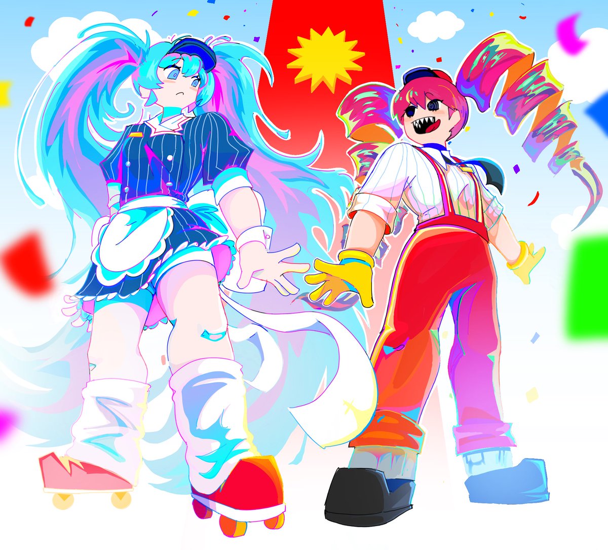 SoyUnaLechuga01's tweet image. No se, dibujo del mesmerizer
#HatsuneMiku #Tetokasane  ;0