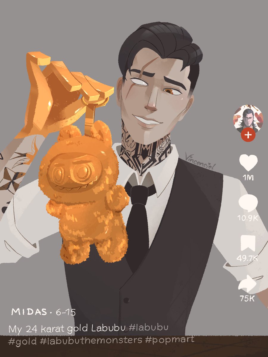 Vincenciel's tweet image. I have the one and only, 24 Karat Gold Labubu
#Fortnite #Midas #FortniteArt