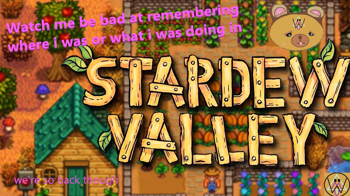 WatchMeBeBadAt's tweet photo. Is it a good idea to come back to a farm you haven't touched in months? Let's find out! Come hang out with me over at https://t.co/uy22MZ3yxh! Live now!
#StardewValley #Perfection #WuMBBAS https://t.co/s1YjtFDtEi