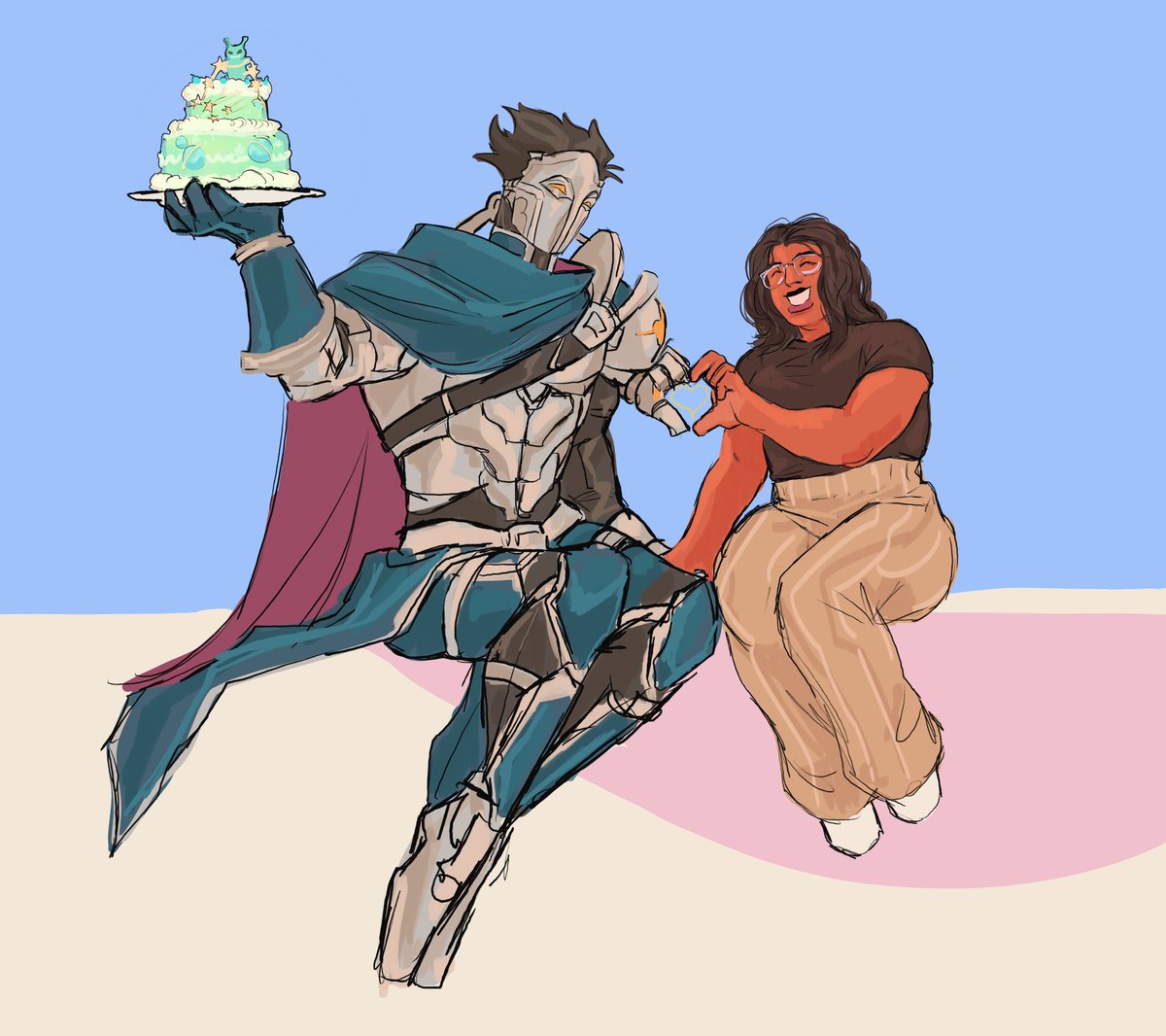 eunuchorion's tweet image. thank you beloved @tripou_upnisher for letting me commission you with what is 100% NOT yumeship artwork of me and MH. I think hes just a neat guy and hes like my hyperfixation in law.